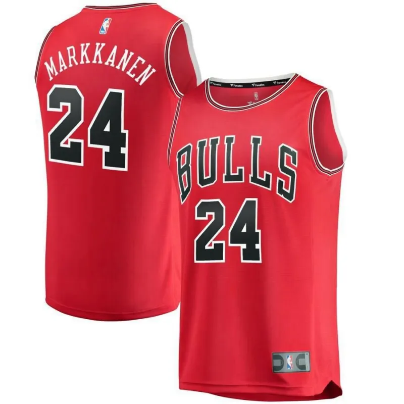 Chicago Bulls Lauri Markkanen Fanatics Branded Replica Fast Break Icon Jersey Mens - Red | Ireland U0705Z9 sold by The Bright Side