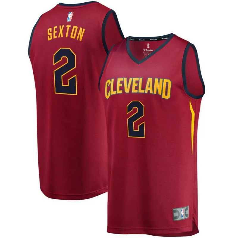 Cleveland Cavaliers Collin Sexton Fanatics Branded Replica 2018 NBA Draft First Round Pick Fast Break Icon Jersey Mens - Burgundy | Ireland U5717Q2 sold by The Bright Side
