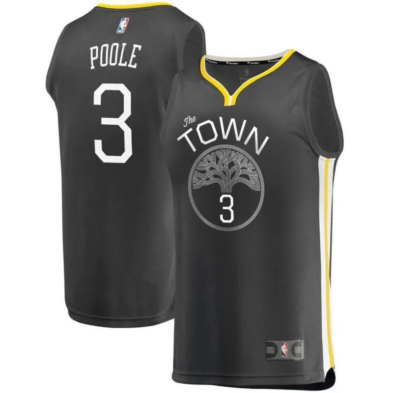 Golden State Warriors Jordan Poole Fanatics Branded Replica Fast Break Player Team Statement Jersey Mens - Black | Ireland D1186N1 sold by The Bright Side