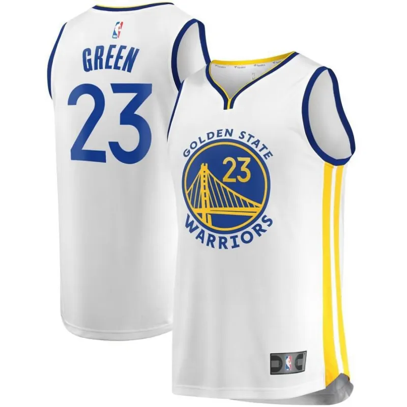 Golden State Warriors Draymond Green Fanatics Branded Replica Fast Break Player Association Jersey Kids - White | Ireland R7624G1 sold by The Bright Side