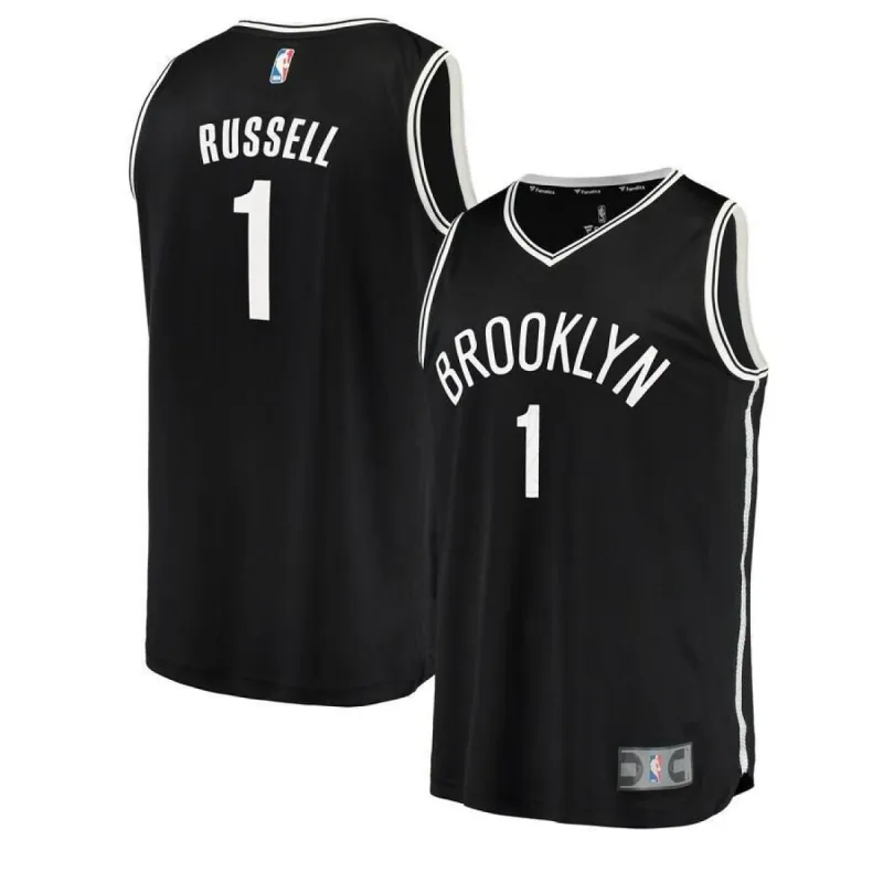 Brooklyn Nets D'Angelo Russell Fanatics Branded Replica Fast Break Icon Jersey Kids - Black | Ireland W1227N0 sold by The Bright Side