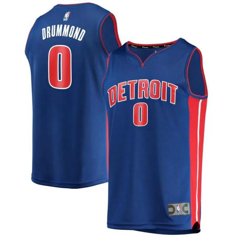 Detroit Pistons Andre Drummond Fanatics Branded Replica Fast Break Icon Jersey Kids - Blue | Ireland R1915N1 sold by The Bright Side