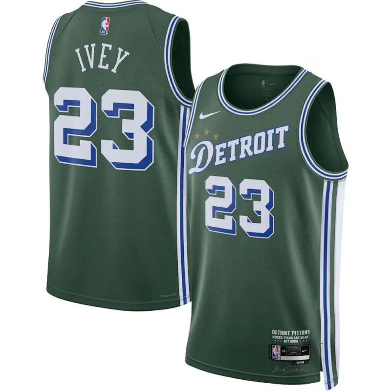 Men's Detroit Pistons Jaden Ivey City Edition Jersey - Green sold by The Bright Side