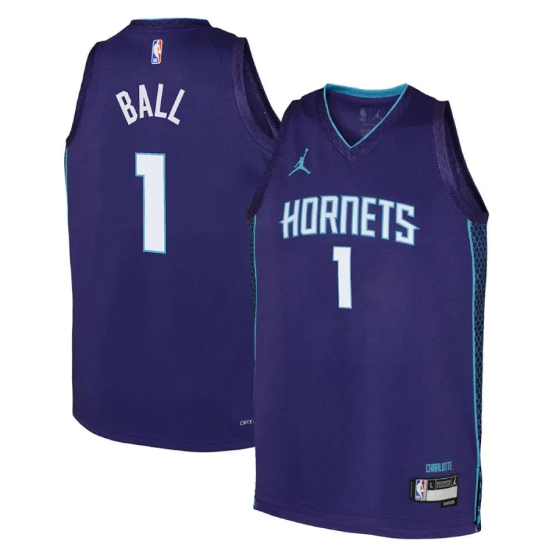 Youth Charlotte Hornets LaMelo Ball Statement Edition Jersey - Purple sold by The Bright Side