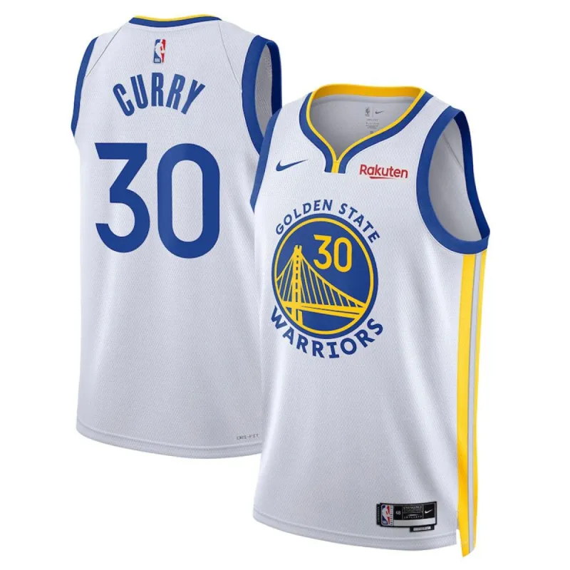 Men's Golden State Warriors Stephen Curry Jersey Association Edition White sold by The Bright Side