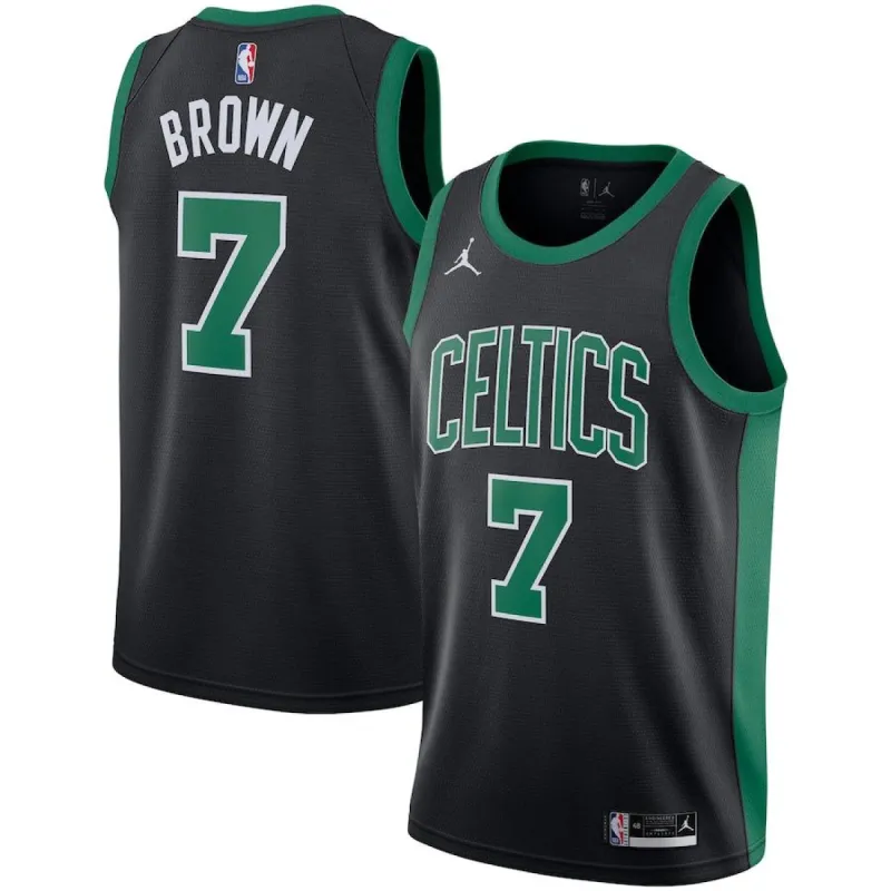 Men's Boston Celtics Jaylen Brown Statement Jersey Black sold by The Bright Side