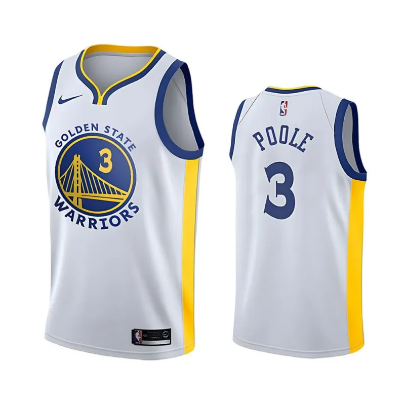Men's Golden State Warriors Jordan Poole Association Jersey - White sold by The Bright Side