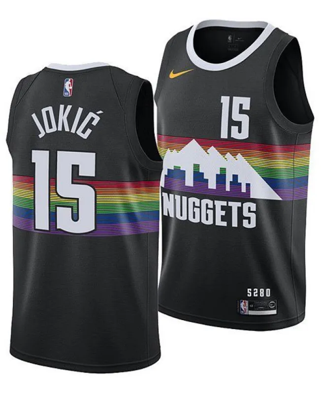 Men's Denver Nuggets Nikola Jokic City Jersey Black sold by The Bright Side