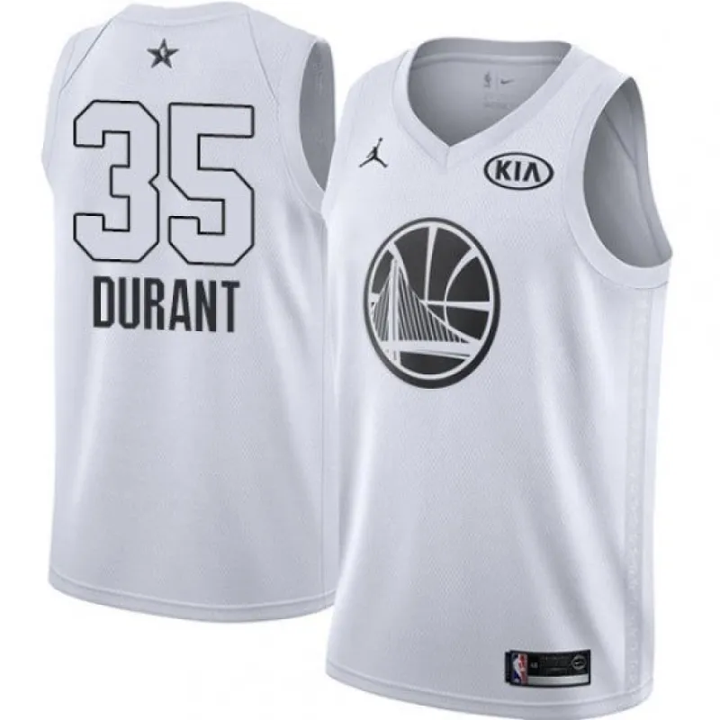 Men's Golden State Warriors Kevin Durant All-Star Game White Jersey sold by The Bright Side