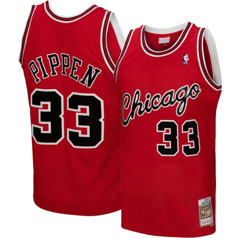 Mens Chicago Bulls Scottie Pippen Mitchell & Ness Red 2003 Hardwood Classics Swingman Jersey sold by The Bright Side