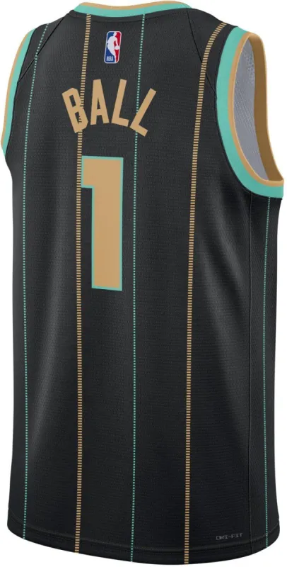 Nike Men's Charlotte Hornets LaMelo Ball #1 Swingman Jersey sold by The Bright Side