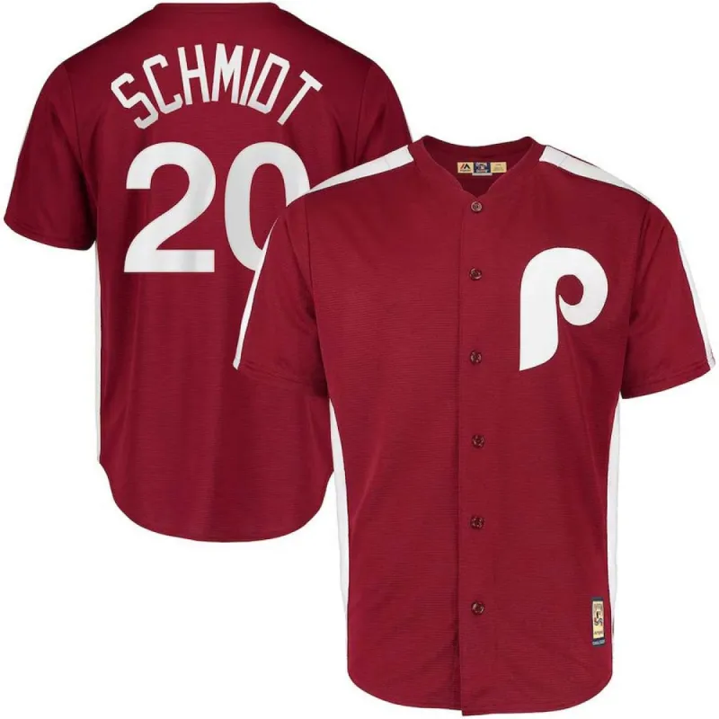 Men's Philadelphia Phillies Mike Schmidt Cooperstown Collection Jersey - Red sold by The Bright Side