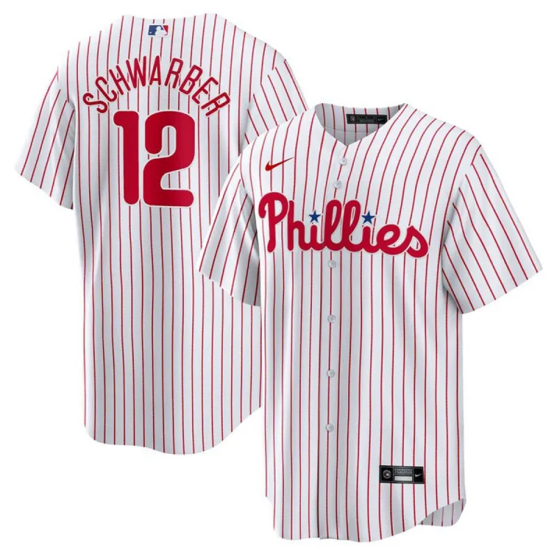 Youth Philadelphia Phillies Kyle Schwarber Cool Base Replica Home Jersey - White sold by The Bright Side