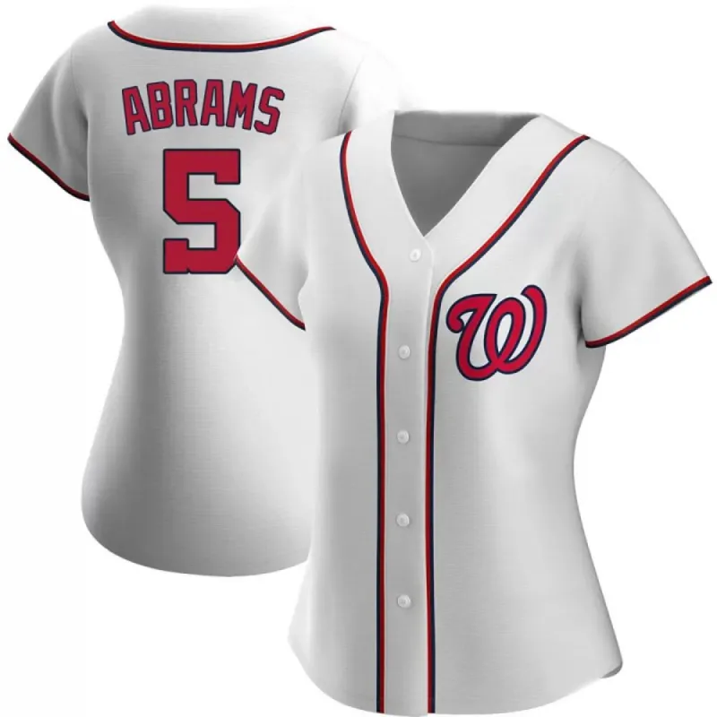 Women's Washington Nationals CJ Abrams Cool Base Replica Home Jersey - White sold by The Bright Side