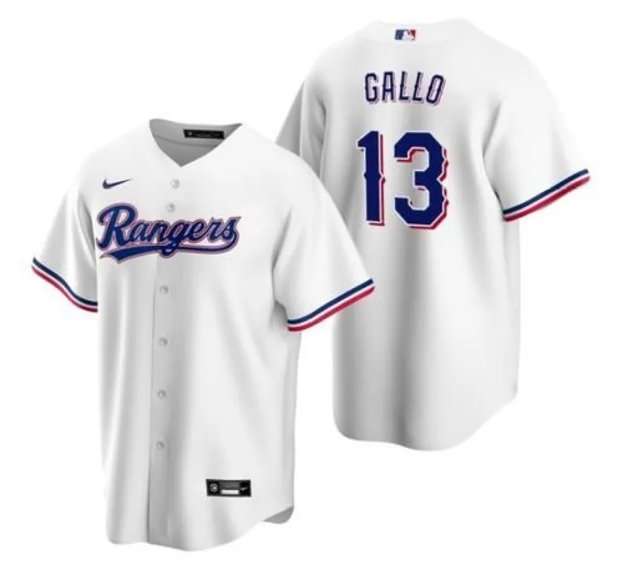 Mens Texas Rangers Joey Gallo Cool Base Replica Jersey White sold by The Bright Side
