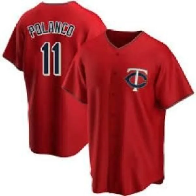 Mens Minnesota Twins Jorge Polanco Cool Base Replica Jersey Red sold by The Bright Side