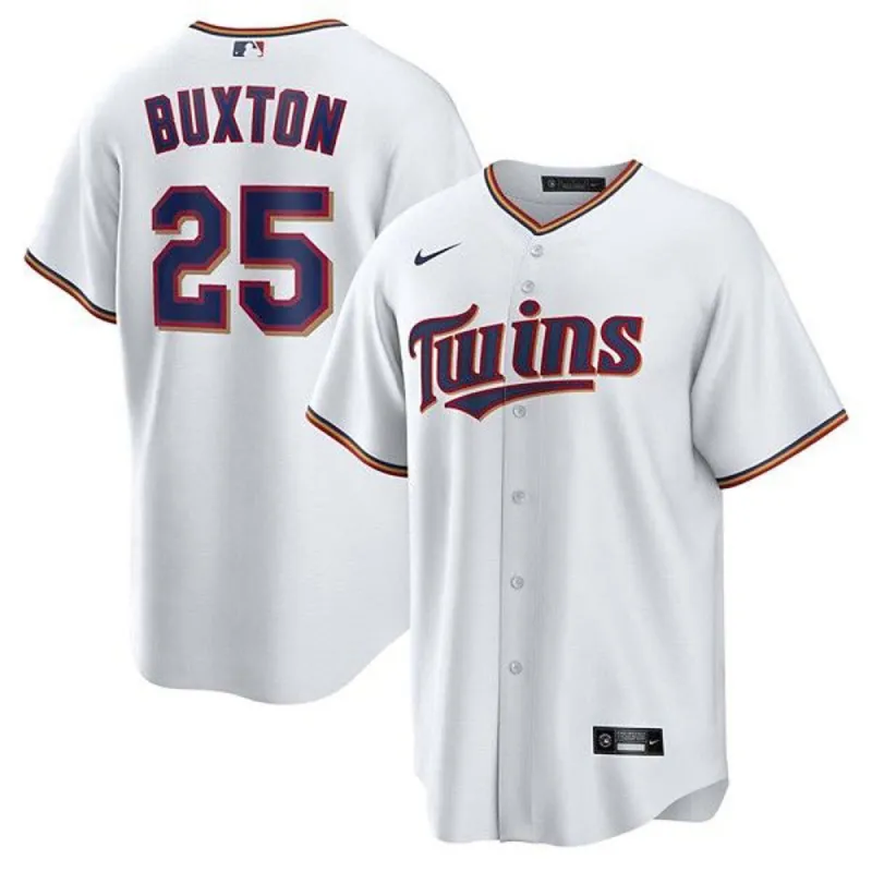 Mens Minnesota Twins Byron Buxton Cool Base Replica Jersey White sold by The Bright Side