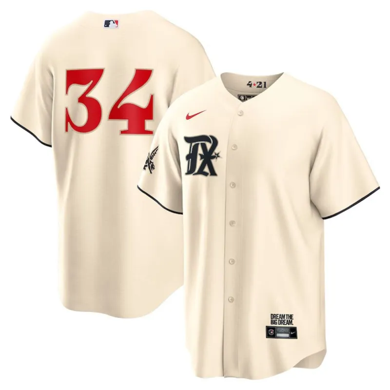 Men's Texas Rangers Nolan Ryan 2023 City Connect Replica Jersey - Cream sold by The Bright Side