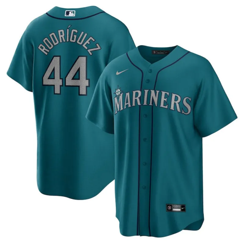 Men's Seattle Mariners Julio Rodriguez Cool Base Replica Alternate Jersey - Aqua sold by The Bright Side