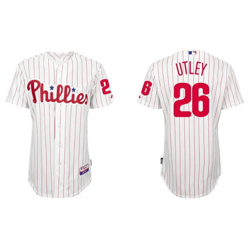 Youth Philadelphia Phillies Chase Utley Replica Home Jersey - White sold by The Bright Side
