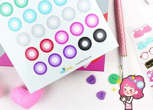 Pastel Circle Lens Stickers sold by Pinky Paradise product image thumbnail 3