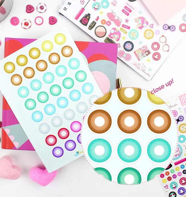 Pastel Circle Lens Stickers sold by Pinky Paradise product image thumbnail 2