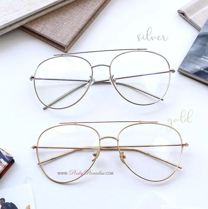 Clear Aviator Glasses sold by Pinky Paradise product image thumbnail 5