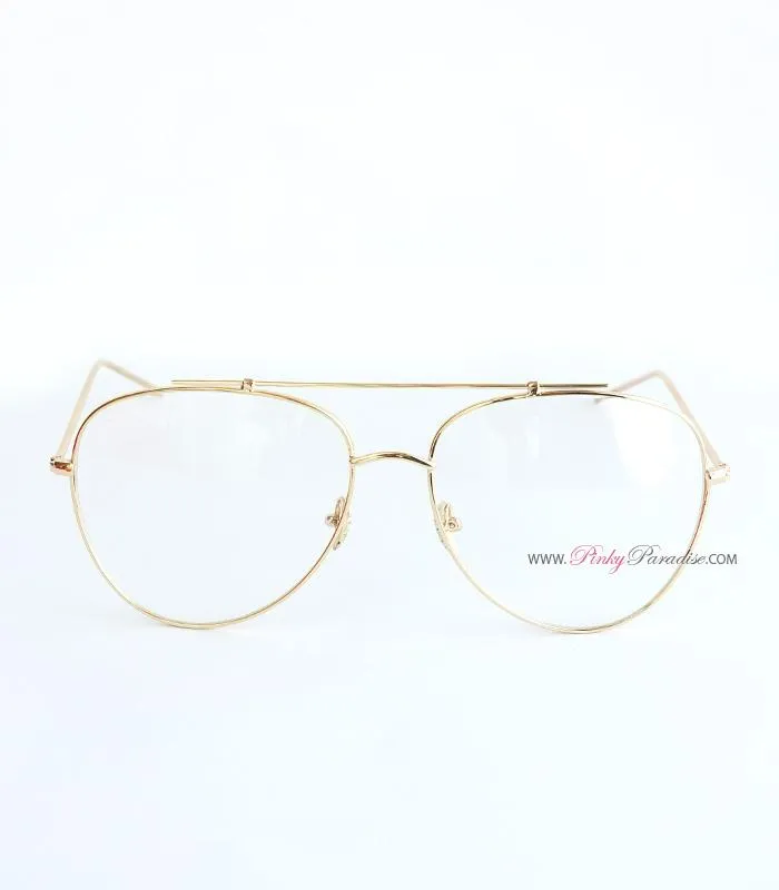 Clear Aviator Glasses sold by Pinky Paradise product image thumbnail 2