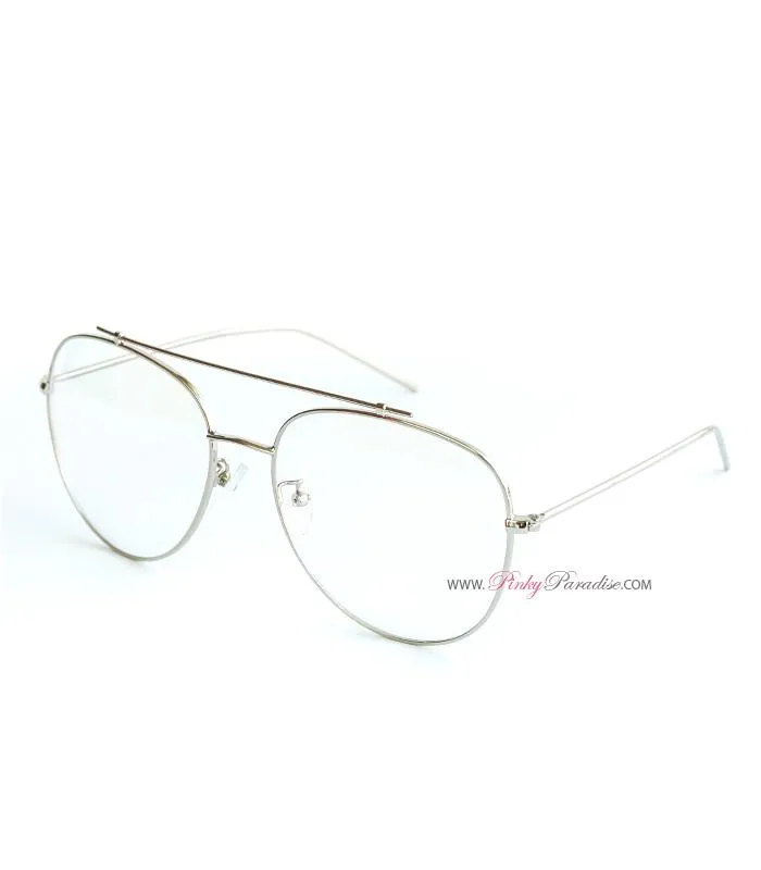 Clear Aviator Glasses sold by Pinky Paradise product image thumbnail 3