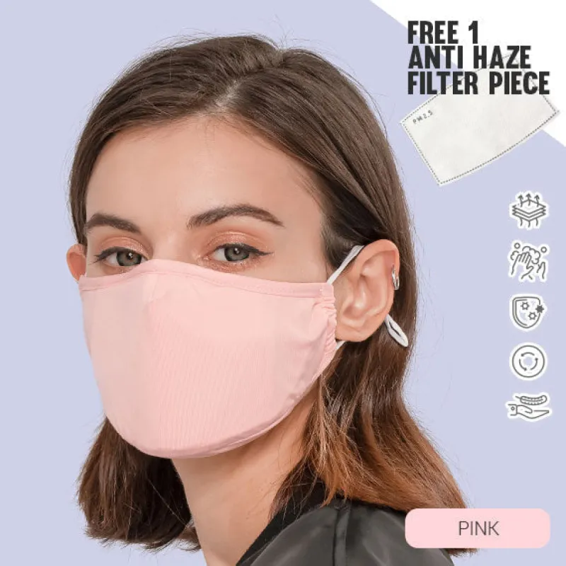 PP Reusable Triple-layer Cooling Face Mask Pink sold by Pinky Paradise