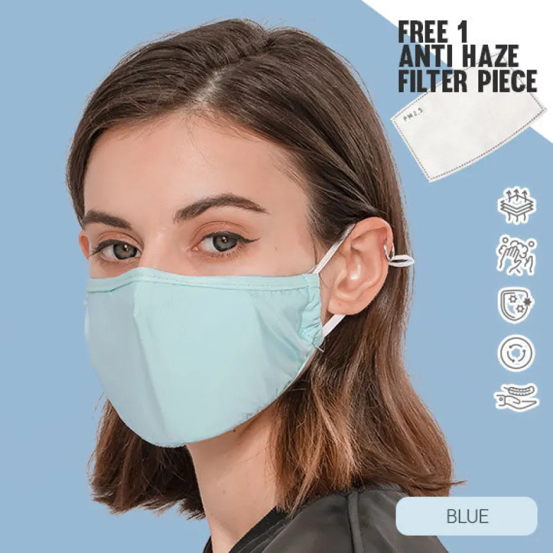 PP Reusable Triple-layer Cooling Face Mask Turquoise sold by Pinky Paradise