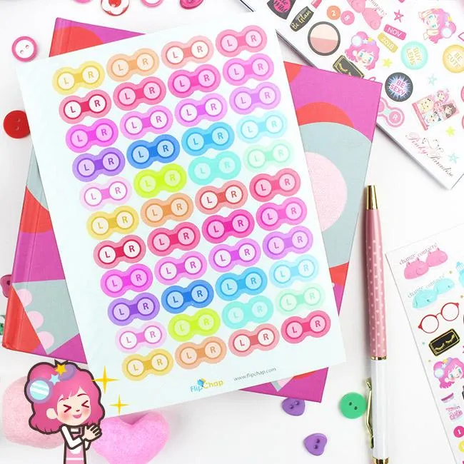 Colorful Contact Lens Case Stickers sold by Pinky Paradise product image thumbnail 2