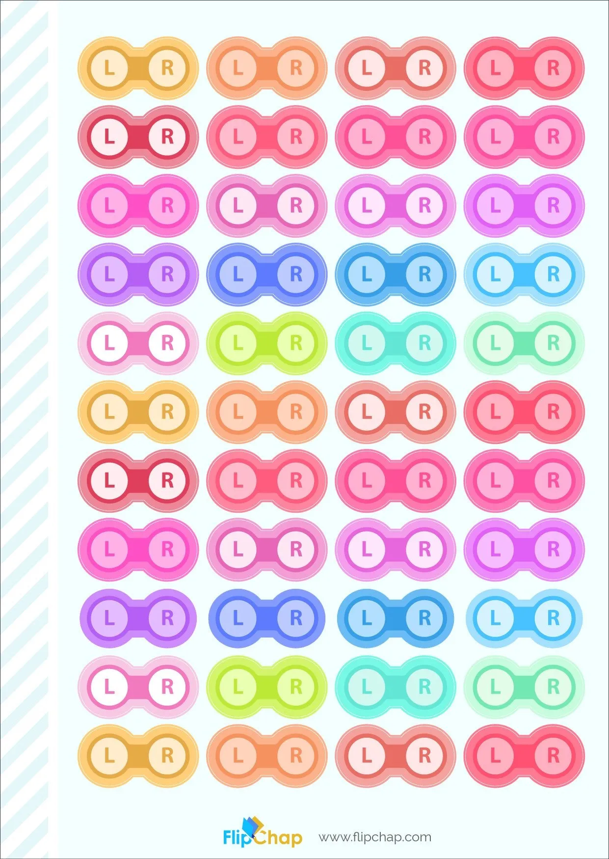 Colorful Contact Lens Case Stickers sold by Pinky Paradise