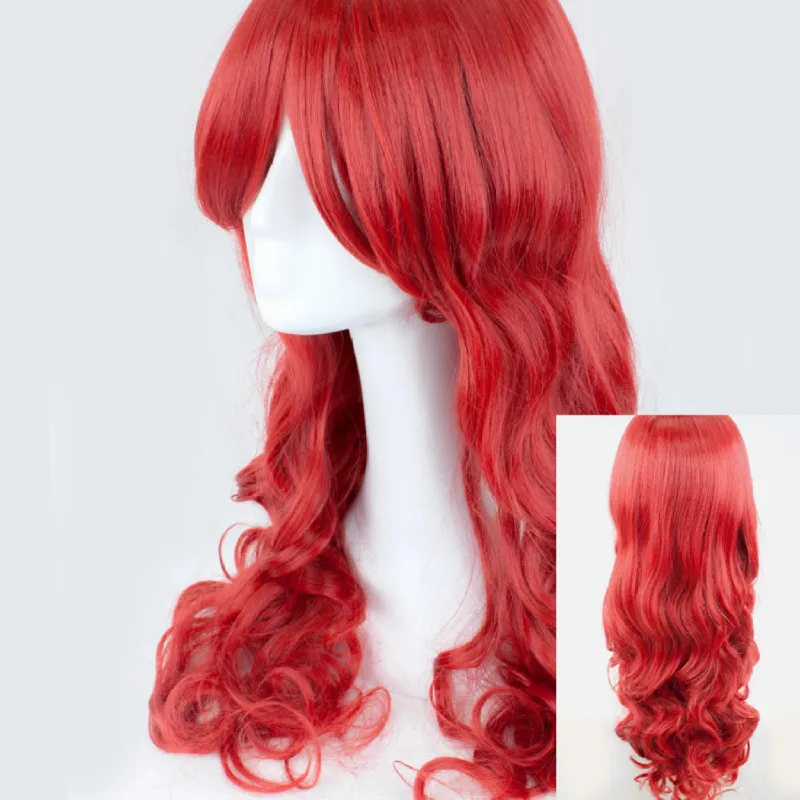 Fire Brick Red Long Wavy 70cm sold by Pinky Paradise
