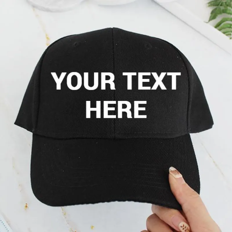 Personalized Custom Baseball Caps Black made by Pinky Paradise