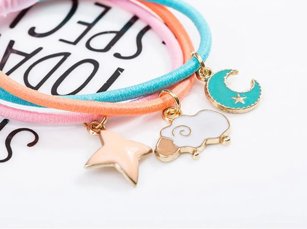Triple Wrap Charm Hair Tie made by Pinky Paradise