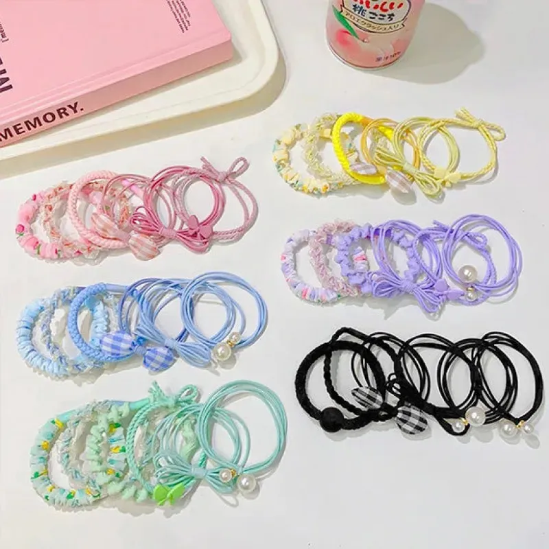 Pastel floral Hair Tie Set sold by Pinky Paradise