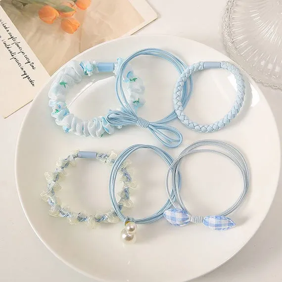 Pastel floral Hair Tie Set sold by Pinky Paradise product image thumbnail 2