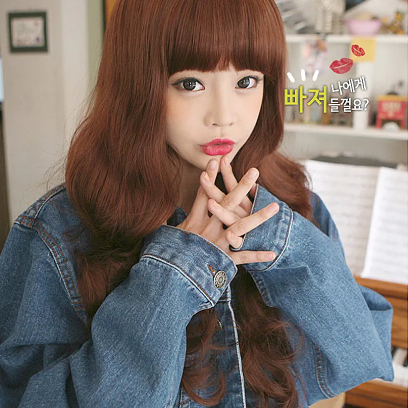 Premium Wig Sweet Spoon Soft Curly Hair (Red Brown) sold by Pinky Paradise