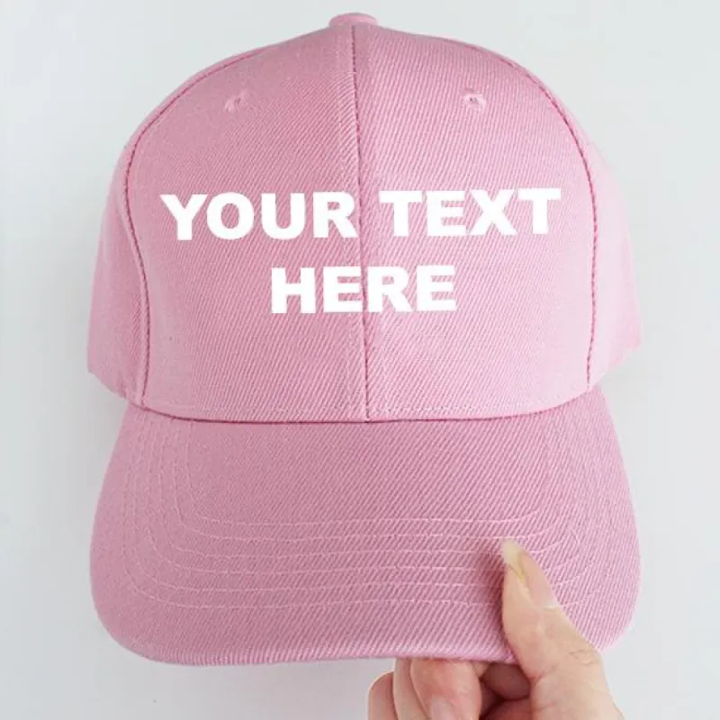 Personalized Custom Baseball Caps Pink made by Pinky Paradise