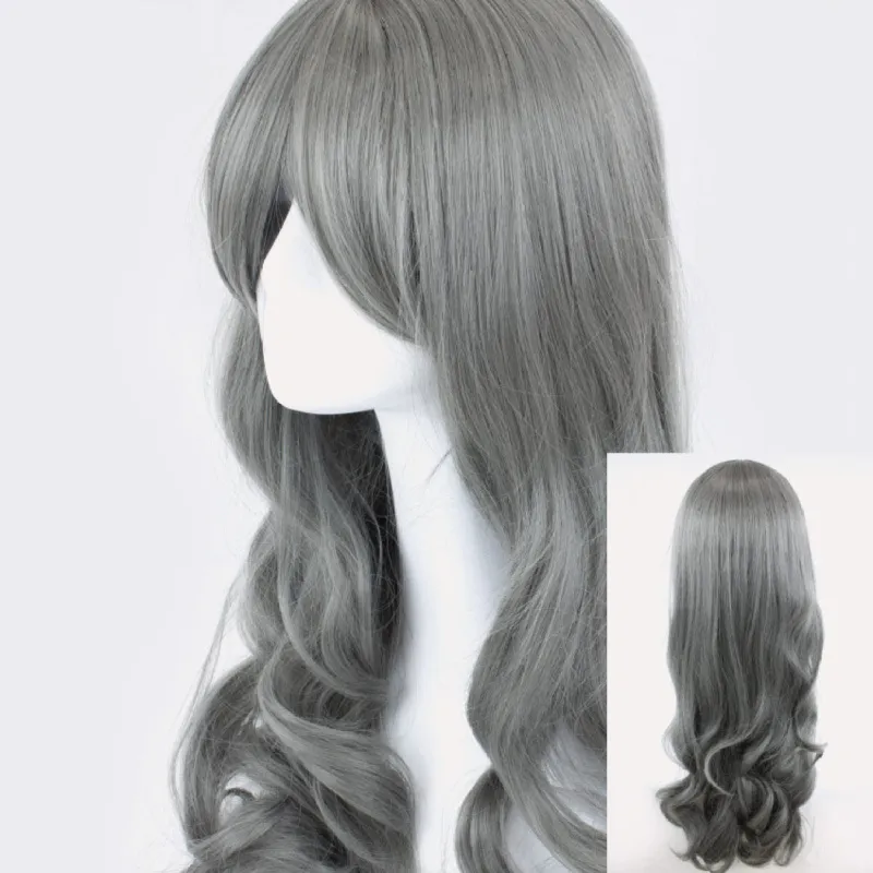 Ash Grey Long Wavy 70cm sold by Pinky Paradise