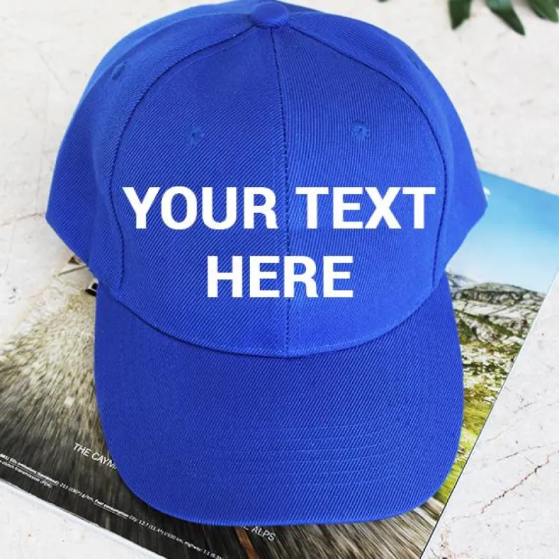 Personalized Custom Baseball Caps Royal Blue made by Pinky Paradise