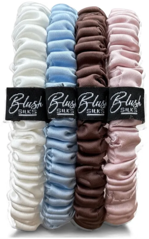 NEW - Blush Silks Claire Mini Silk Scrunchie Set made by Blush Silks