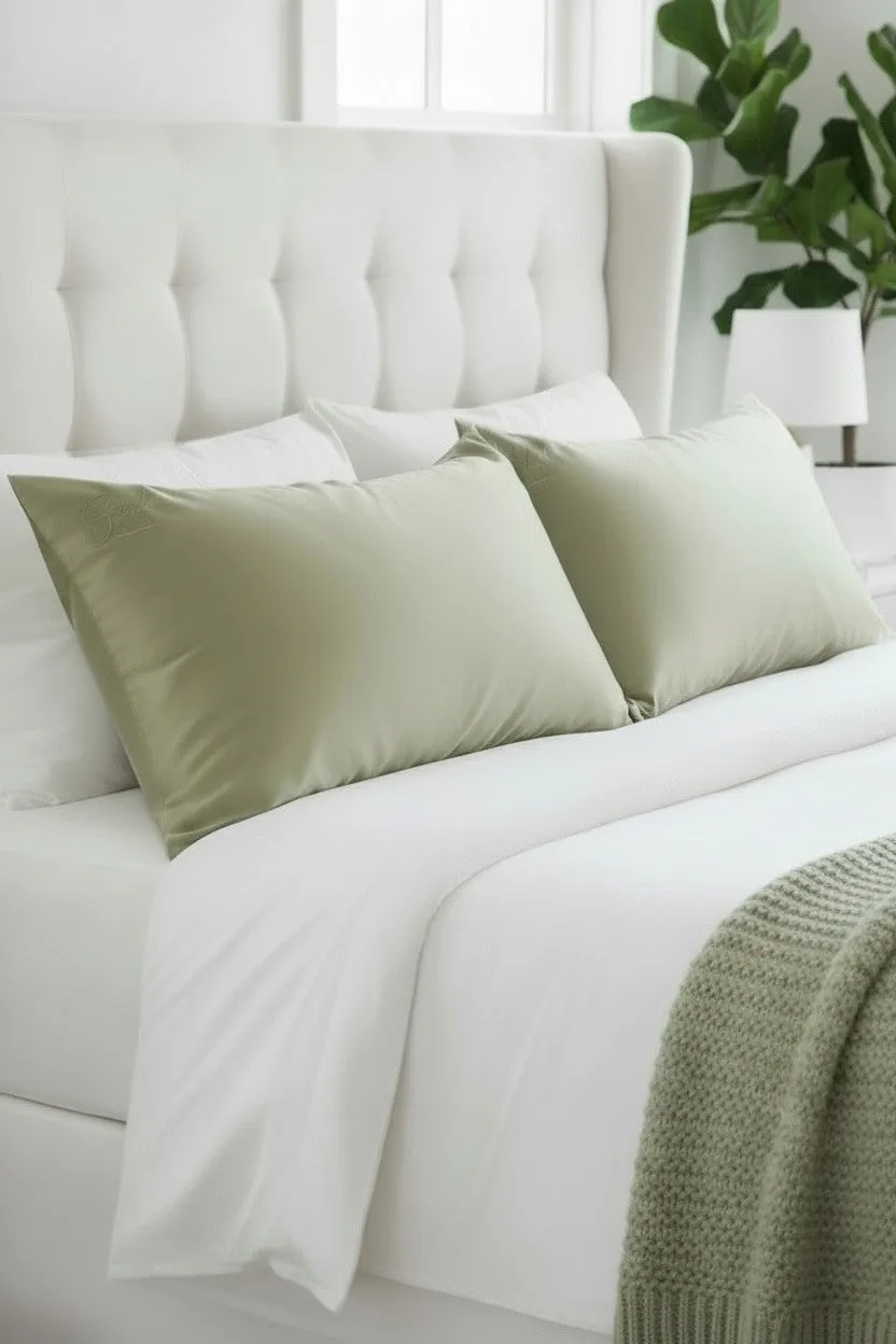 NEW - Blush Silks 100% Pure Mulberry Silk Pillowcase - Sage sold by Blush Silks product image thumbnail 2