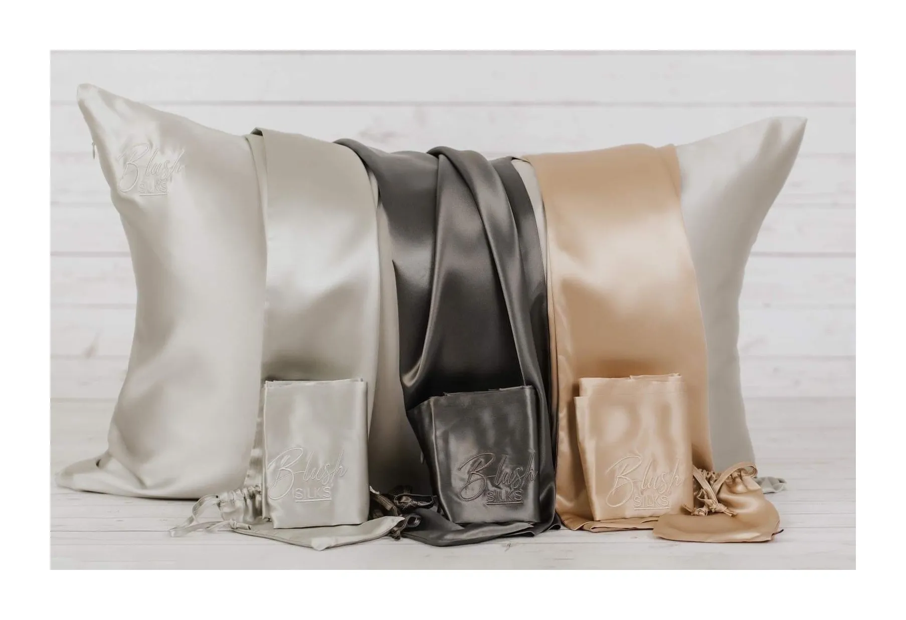 Champagne Silk Pillowcase – 22 Momme Mulberry Silk sold by Blush Silks product image thumbnail 3