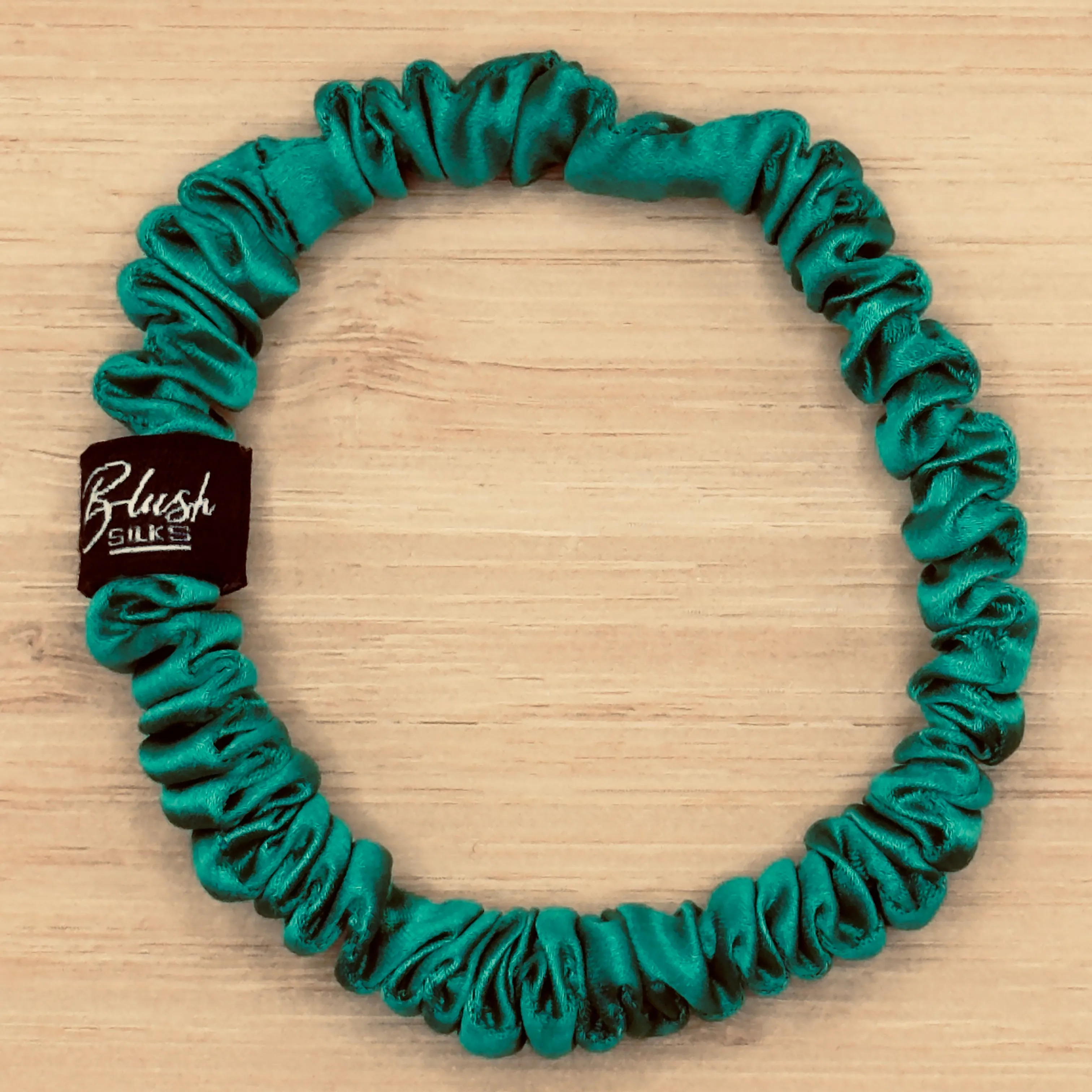 Jade Mini Silk Scrunchie - 100% Mulberry Silk - Blush Silks Canada sold by Blush Silks
