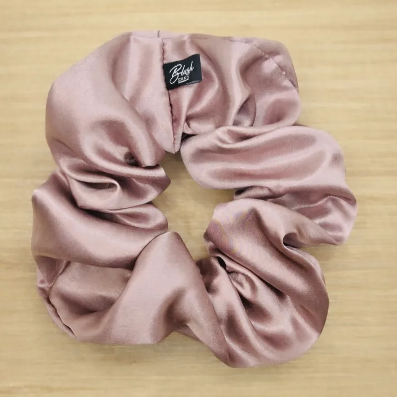 Lotus Classic Silk Scrunchie - 100% Mulberry Silk - Blush Silks Canada made by Blush Silks