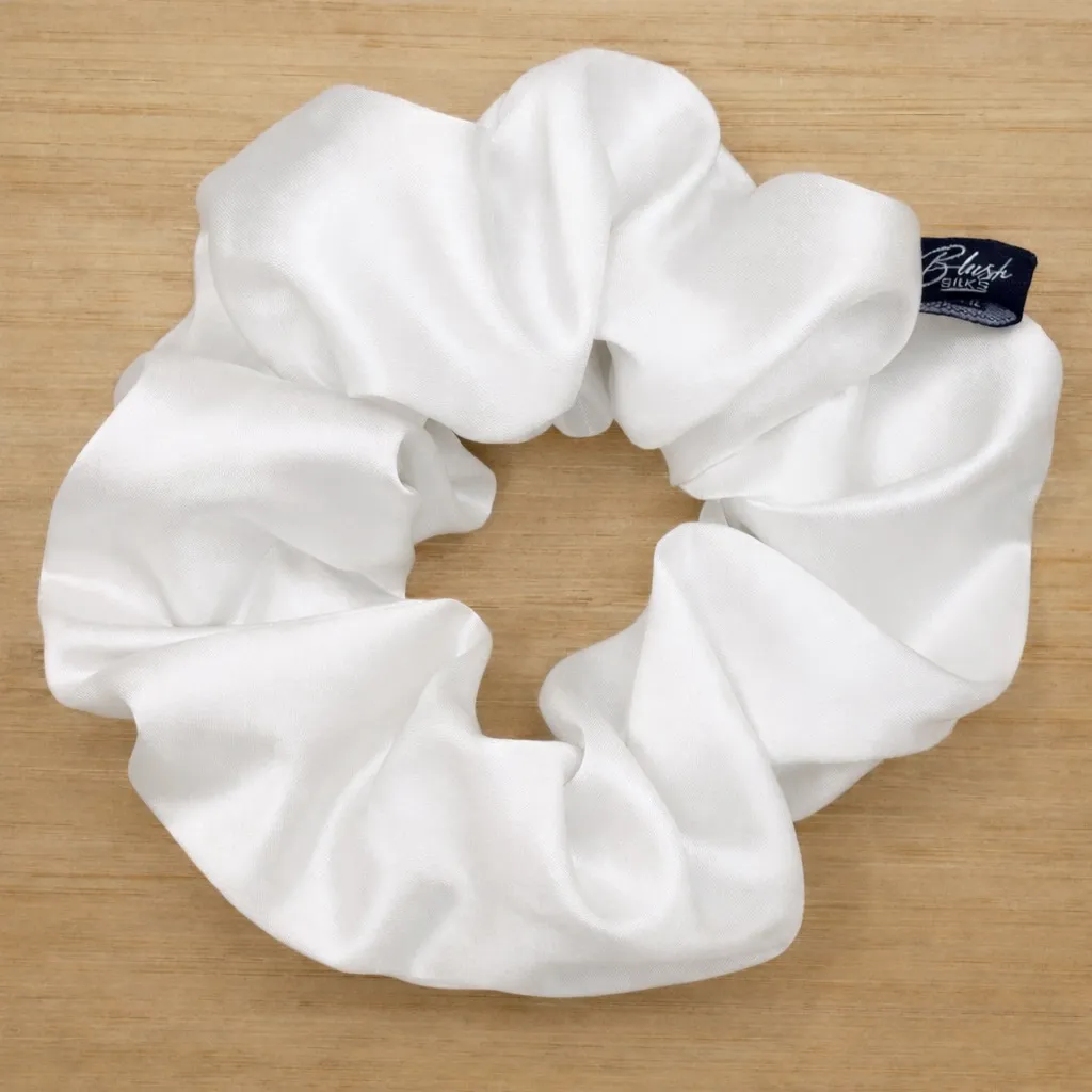 Pearl Classic Silk Scrunchie - 100% Mulberry Silk - Blush Silks Canada sold by Blush Silks
