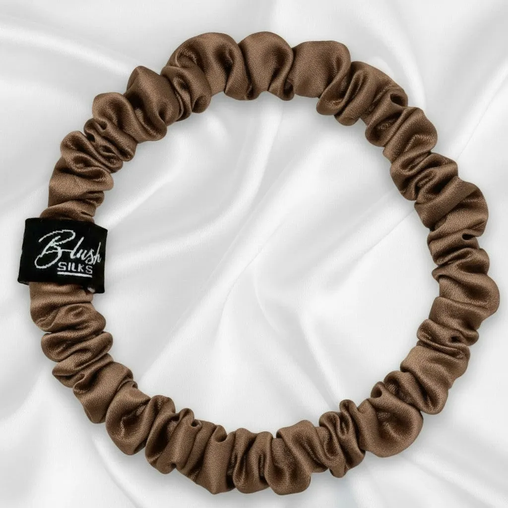 Claire Mini Mulberry Silk Scrunchie Set – Luxury Mini Silk Hair Ties | Blush Silks Canada sold by Blush Silks product image thumbnail 4