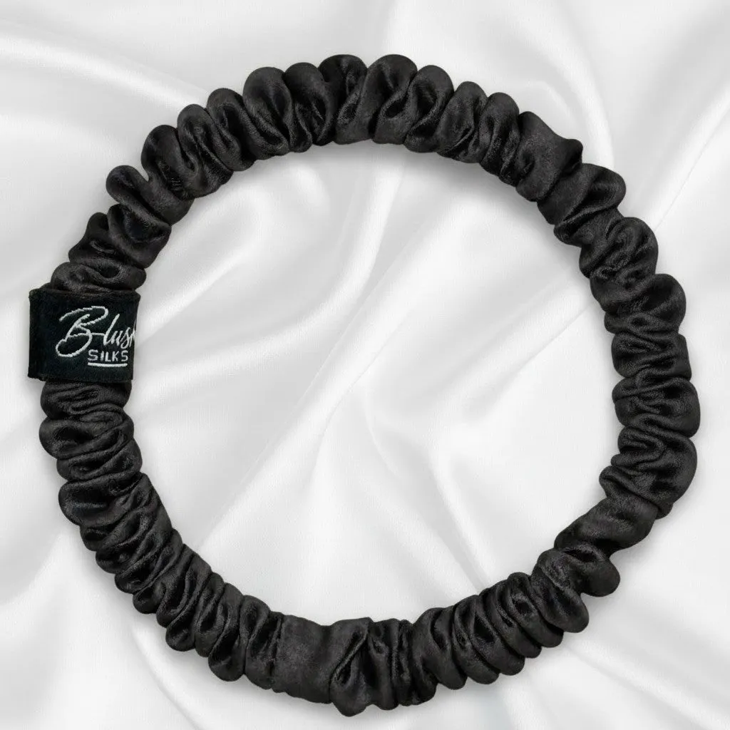 Hayleigh Mini Mulberry Silk Scrunchie Set – Luxury Mini Silk Hair Ties | Blush Silks Canada sold by Blush Silks product image thumbnail 2